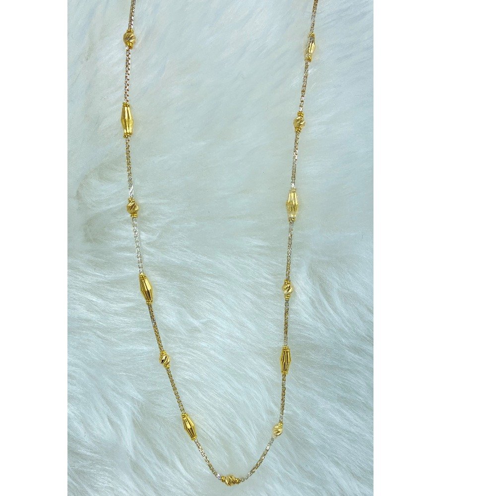 22K Gold Hallmarked ball Pipe Chain