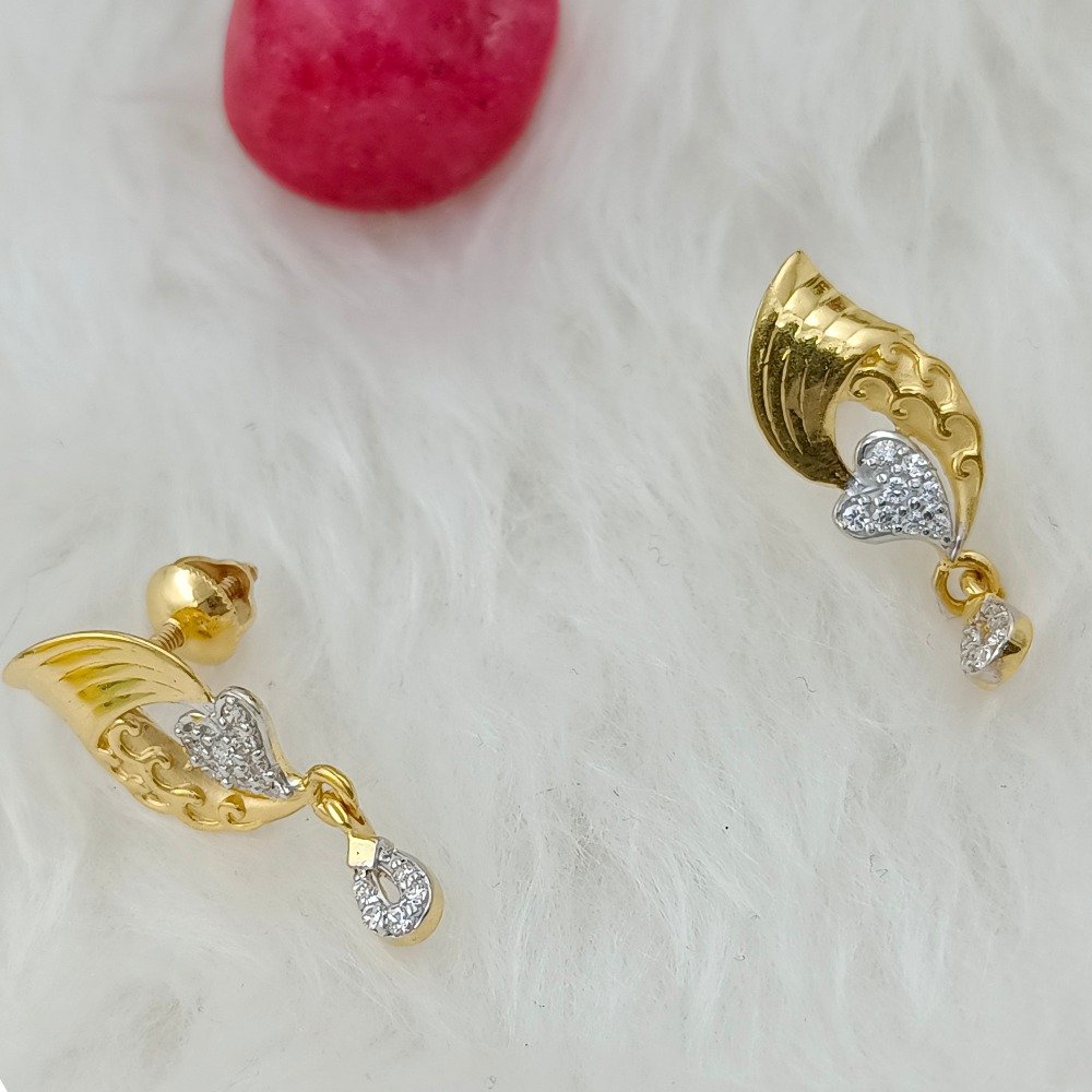 Cz hot sale earrings gold