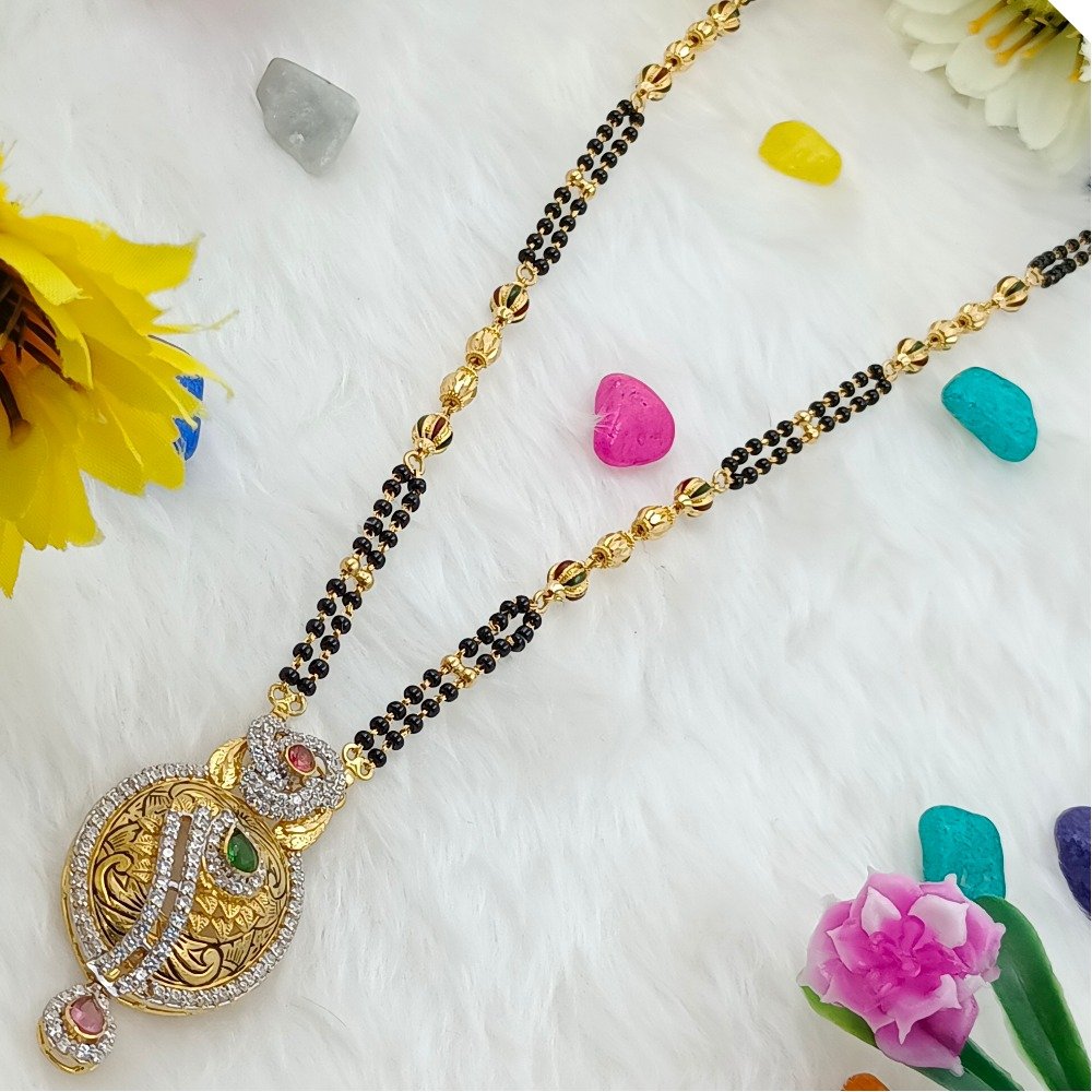 916 GOLD FANCY CZ  PANDLE MANGALSUTRA