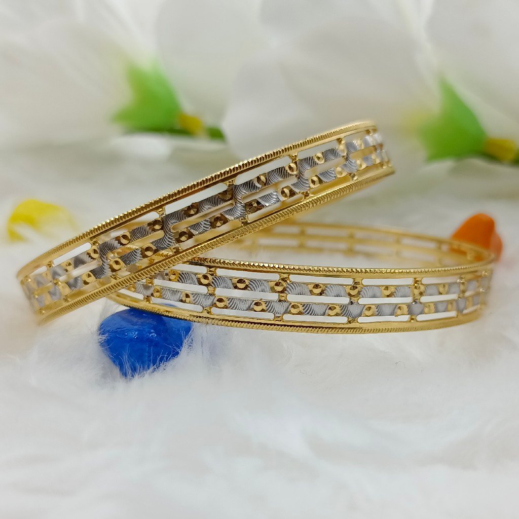 916 plain gold rhodium bangle